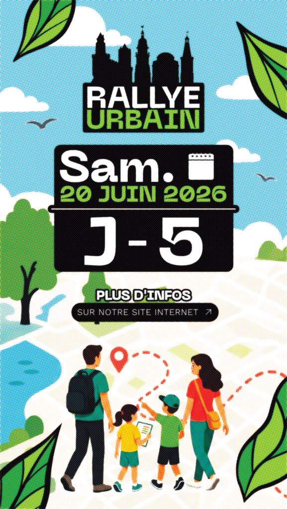 Affiche du rallye urbain Fougeres, communication pour l'événement du 20 juin 2026