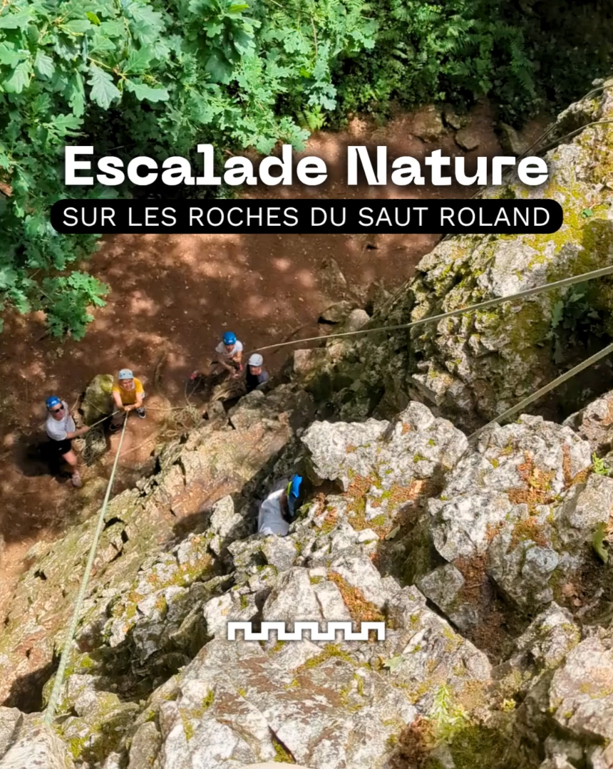 montage caroussel instagram reportage initiation escalade sur voie naturelle