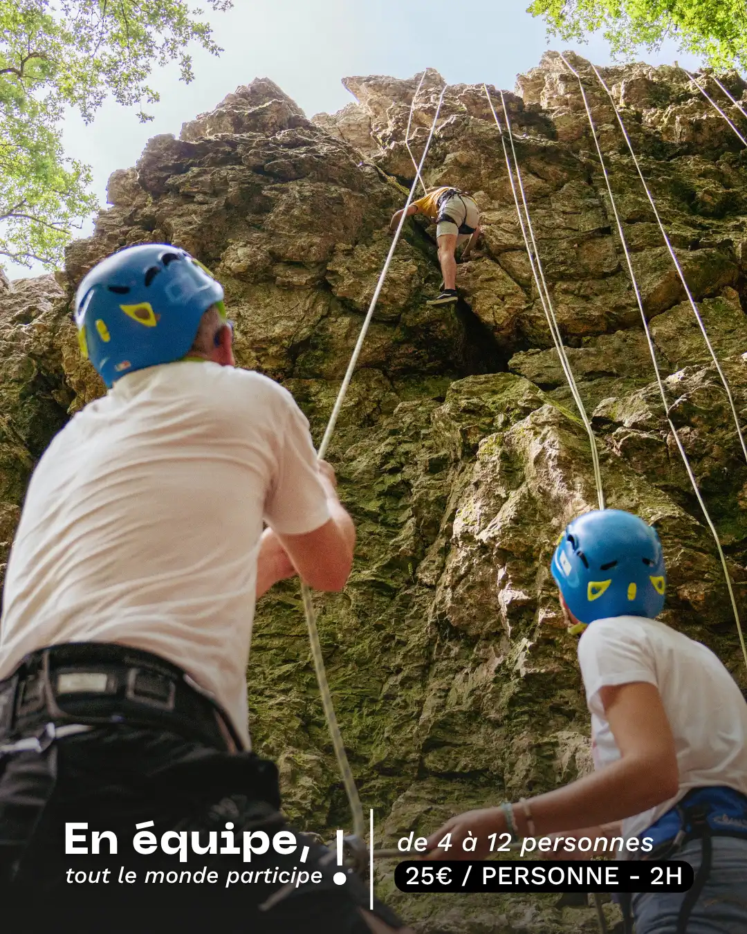 montage caroussel instagram reportage initiation escalade sur voie naturelle