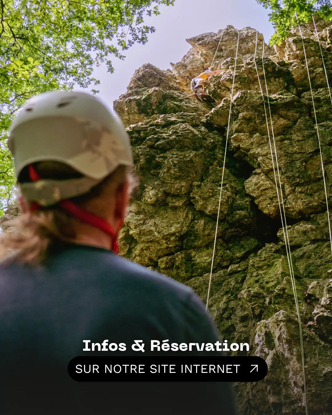 montage caroussel instagram reportage initiation escalade sur voie naturelle
