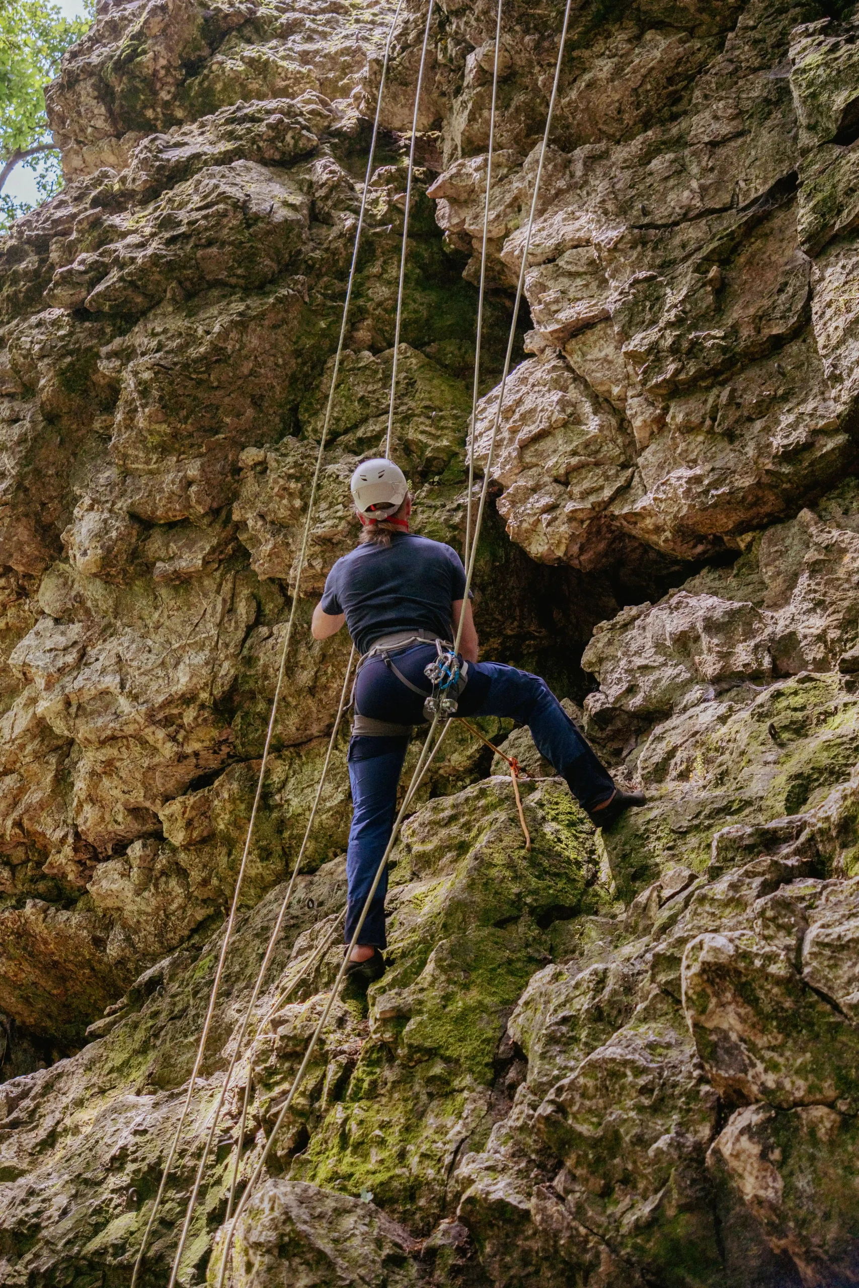photographie reportage initiation escalade sur voie naturelle