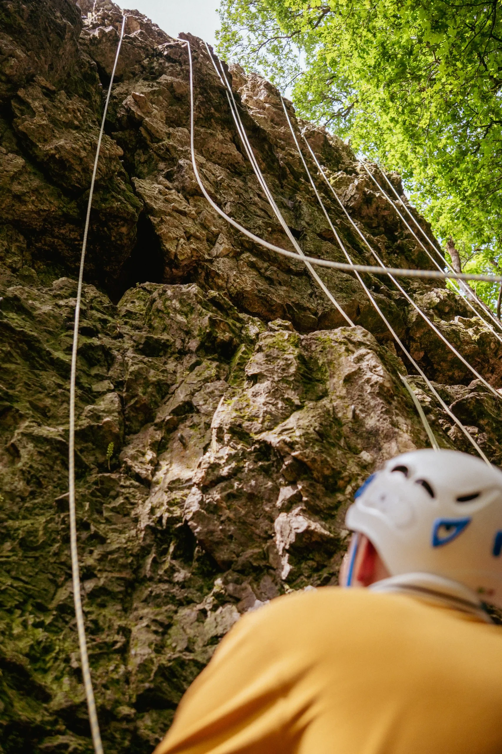 photographie reportage initiation escalade sur voie naturelle