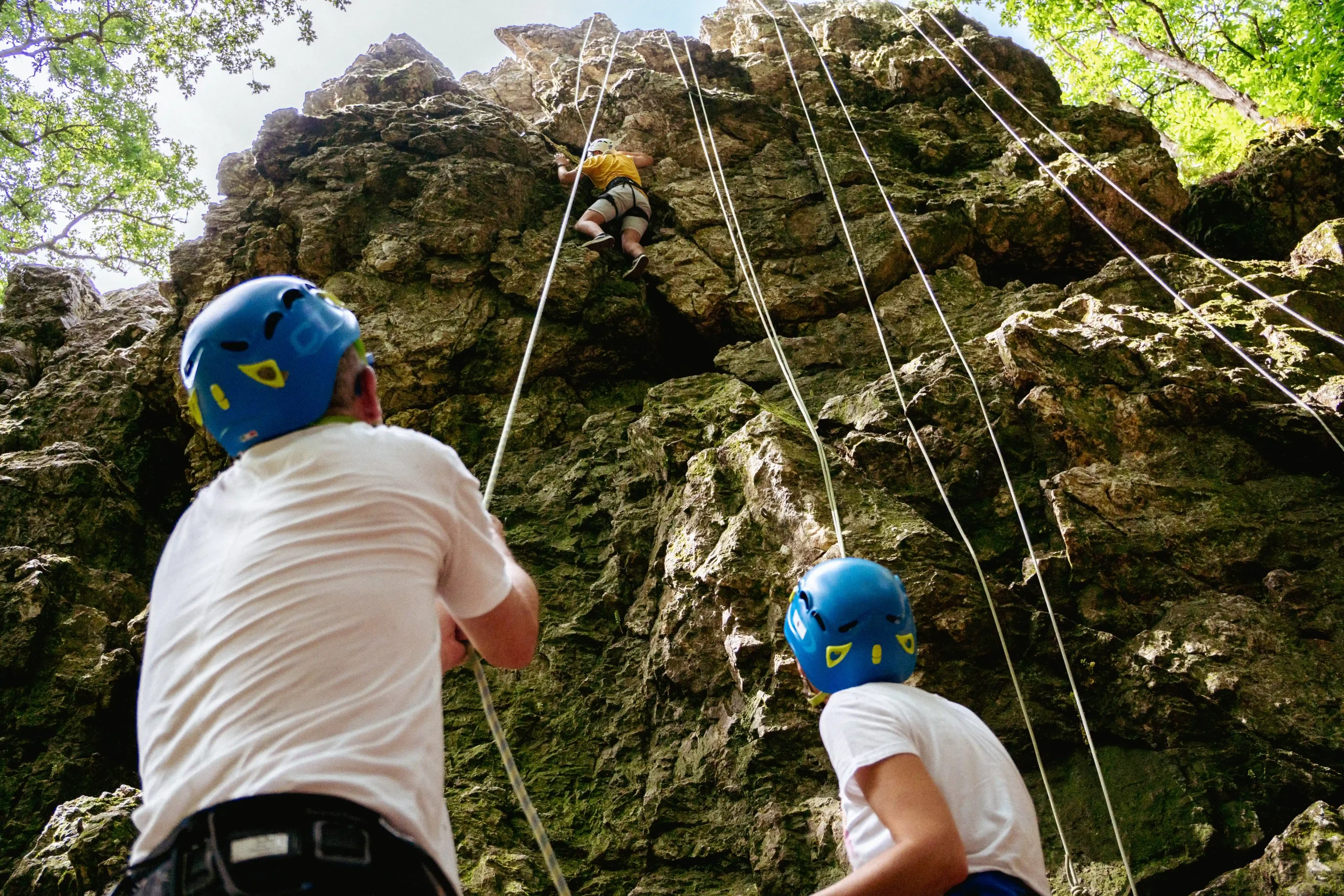 photographie reportage initiation escalade sur voie naturelle