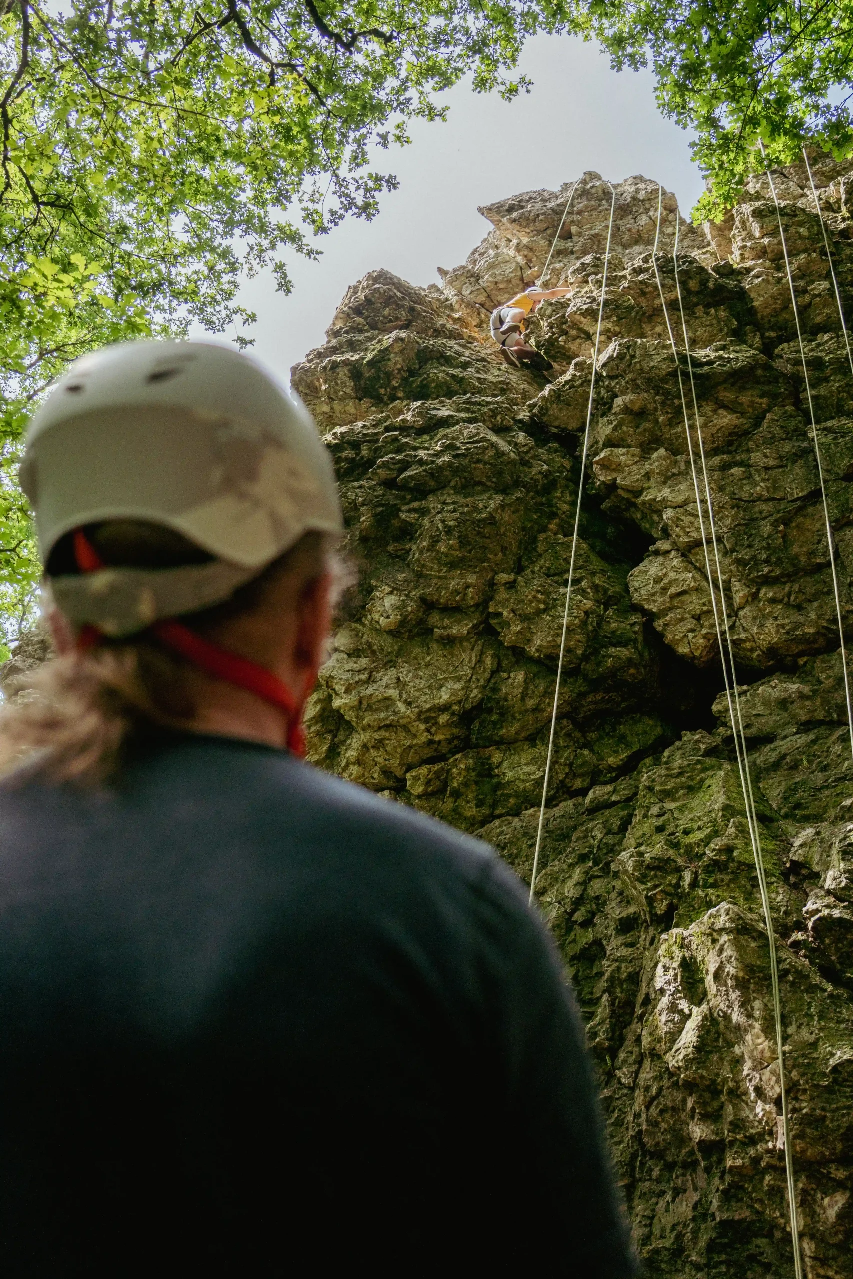 photographie reportage initiation escalade sur voie naturelle